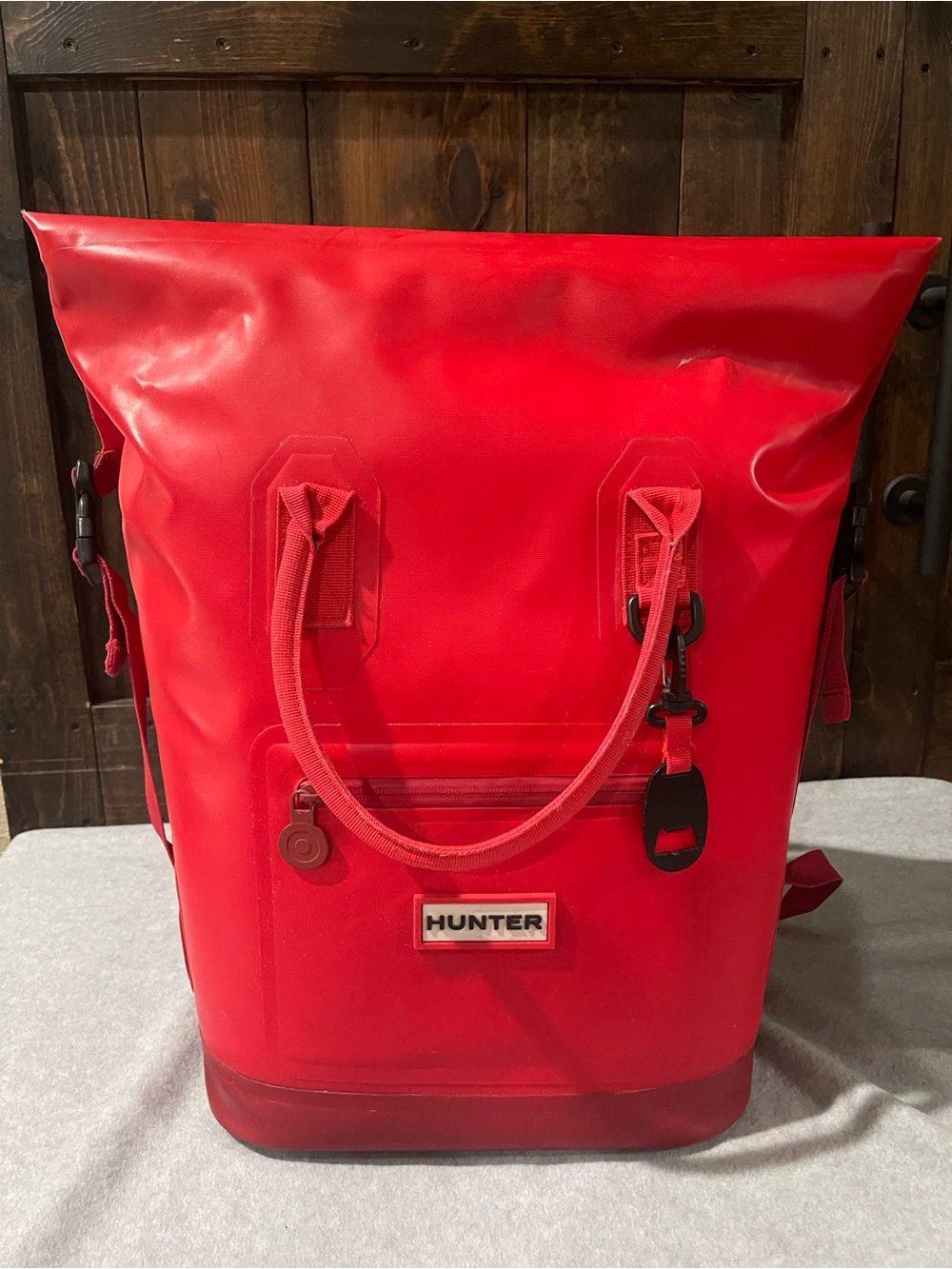 Hunter X Target Red Travel Roll Top Waterproof Backpack Insulated Cooler Bag